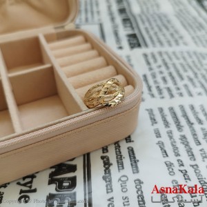 انگشتر زنانه تراش طلاروس طلایی