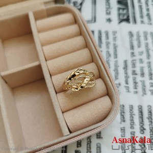 انگشتر زنانه تراش طلاروس رنگ ثابت طلایی ANG19924W