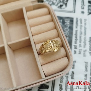 انگشتر زنانه تراش طلاروس رنگ ثابت طلایی ANG19926W
