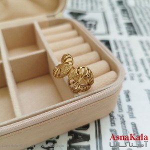 انگشتر زنانه تراش طلاروس رنگ ثابت طلایی ANG19929W