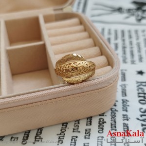 انگشتر زنانه تراش طلاروس رنگ ثابت طلایی ANG19932W