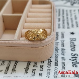 انگشتر زنانه تراش طلاروس رنگ ثابت طلایی ANG19933W