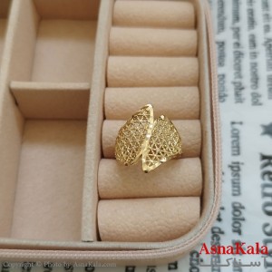 انگشتر زنانه تراش طلاروس رنگ ثابت طلایی ANG19934W