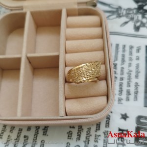 انگشتر زنانه تراش طلاروس رنگ ثابت طلایی ANG19935W