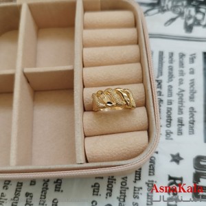 انگشتر زنانه تراش طلاروس رنگ ثابت طلایی ANG19937W