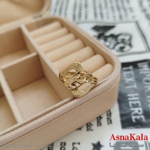 انگشتر زنانه تراش طلاروس رنگ ثابت طلایی ANG19940W