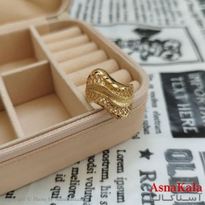 انگشتر زنانه تراش طلاروس رنگ ثابت طلایی ANG19941W