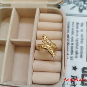 انگشتر زنانه تراش طلاروس رنگ ثابت طلایی ANG19945W