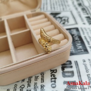 انگشتر زنانه تراش طلاروس طلایی