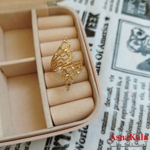 انگشتر زنانه تراش طلاروس رنگ ثابت طلایی ANG19947W