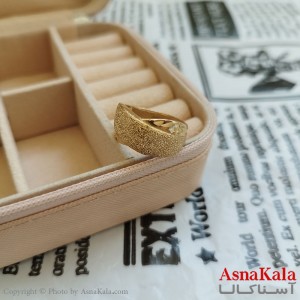 انگشتر زنانه تراش طلاروس رنگ ثابت طلایی ANG19950W