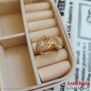 انگشتر زنانه تراش طلاروس رنگ ثابت مشابه طلا  ANG19954W