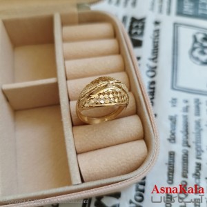 انگشتر زنانه تراش طلاروس رنگ ثابت مشابه طلا  ANG19956W