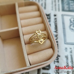 انگشتر زنانه تراش طلاروس رنگ ثابت مشابه طلا  ANG19961W