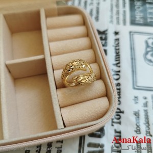 انگشتر زنانه تراش طلاروس رنگ ثابت مشابه طلا  ANG19964W