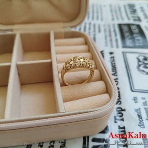 انگشتر زنانه تراش طلاروس رنگ ثابت مشابه طلا  ANG19965W