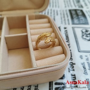 انگشتر زنانه تراش طلاروس رنگ ثابت مشابه طلا  ANG19966W