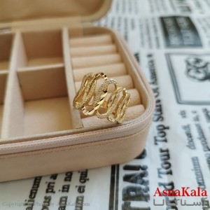 انگشتر زنانه تراش طلاروس رنگ ثابت مشابه طلا  ANG19967W