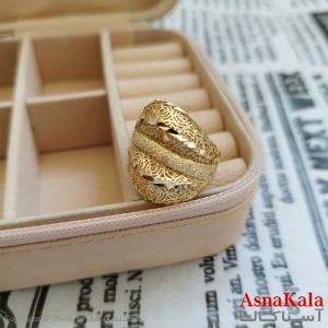 انگشتر زنانه تراش طلاروس رنگ ثابت مشابه طلا  ANG19968W