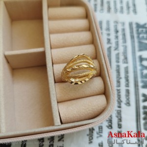 انگشتر زنانه تراش طلاروس رنگ ثابت مشابه طلا  ANG19969W