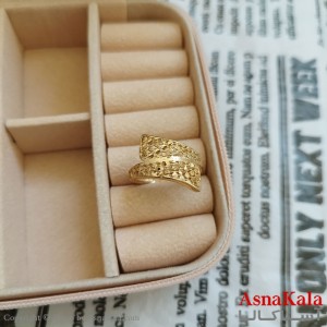 انگشتر زنانه تراش طلاروس رنگ ثابت مشابه طلا  ANG19974W