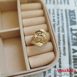 انگشتر زنانه تراش طلاروس رنگ ثابت مشابه طلا  ANG19980W