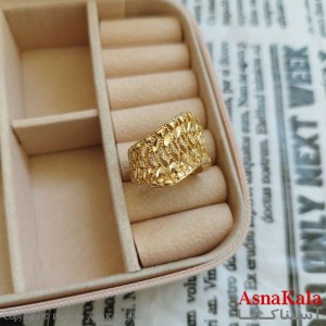 انگشتر زنانه تراش طلاروس رنگ ثابت مشابه طلا  ANG19981W