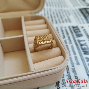 انگشتر زنانه تراش طلاروس رنگ ثابت مشابه طلا  ANG19991W