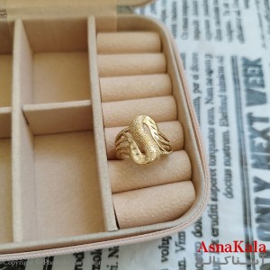 انگشتر زنانه تراش طلاروس رنگ ثابت مشابه طلا  ANG19993W