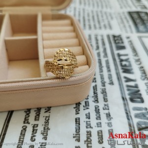 انگشتر زنانه تراش طلاروس رنگ ثابت مشابه طلا  ANG19994W