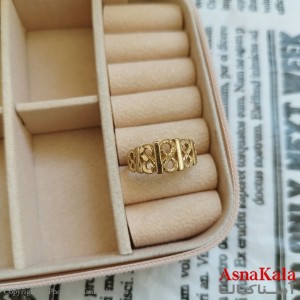 انگشتر زنانه تراش طلاروس رنگ ثابت مشابه طلا  ANG19998W