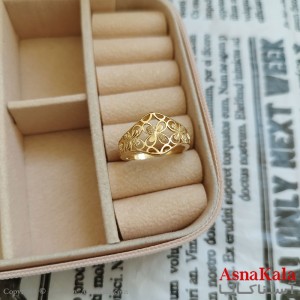 انگشتر زنانه تراش طلاروس رنگ ثابت مشابه طلا  ANG191000W