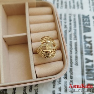 انگشتر زنانه تراش طلاروس رنگ ثابت مشابه طلا  ANG191003W