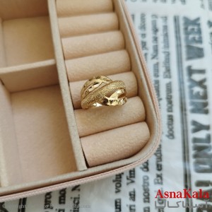 انگشتر زنانه تراش طلاروس رنگ ثابت مشابه طلا  ANG191008W