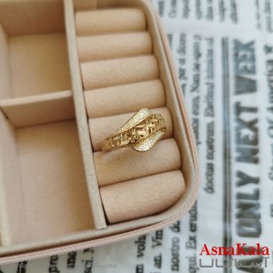 انگشتر زنانه تراش طلاروس رنگ ثابت مشابه طلا  ANG191013W