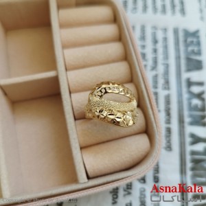 انگشتر زنانه تراش طلاروس رنگ ثابت مشابه طلا  ANG191014W