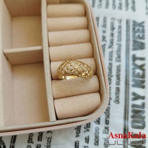 انگشتر زنانه تراش طلاروس رنگ ثابت مشابه طلا  ANG191019W