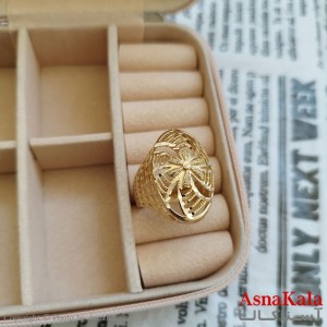 انگشتر زنانه تراش طلاروس رنگ ثابت مشابه طلا  ANG191020W
