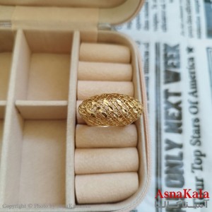 انگشتر زنانه تراش طلاروس رنگ ثابت مشابه طلا  ANG191021W