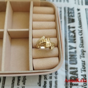 انگشتر زنانه تراش طلاروس رنگ ثابت مشابه طلا  ANG191022W