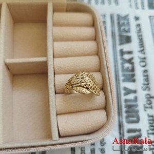 انگشتر زنانه تراش طلاروس رنگ ثابت مشابه طلا  ANG191030W
