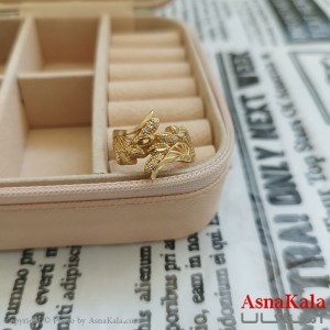 انگشتر زنانه تراش طلاروس رنگ ثابت مشابه طلا  ANG191032W