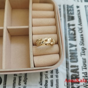 انگشتر زنانه تراش طلاروس رنگ ثابت مشابه طلا  ANG191033W