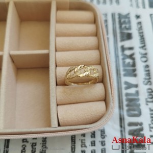 انگشتر زنانه تراش طلاروس رنگ ثابت مشابه طلا  ANG191035W