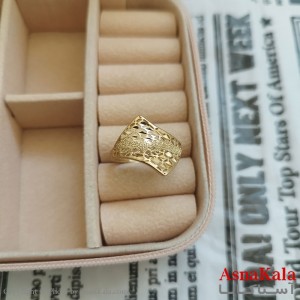 انگشتر زنانه تراش طلاروس رنگ ثابت مشابه طلا  ANG191036W