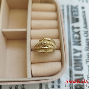 انگشتر زنانه تراش طلاروس رنگ ثابت مشابه طلا  ANG191037W