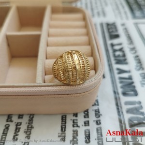 انگشتر زنانه تراش طلاروس رنگ ثابت مشابه طلا  ANG191040W