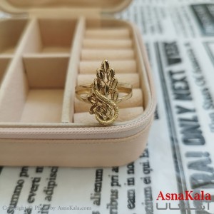 انگشتر زنانه تراش طلاروس رنگ ثابت مشابه طلا  ANG191042W