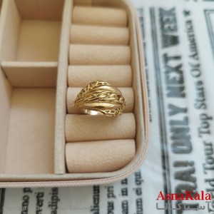 انگشتر زنانه تراش طلاروس رنگ ثابت مشابه طلا  ANG191046W
