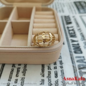 انگشتر زنانه تراش طلاروس رنگ ثابت مشابه طلا  ANG191052W